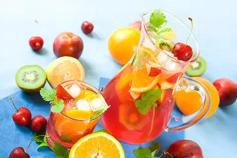 Chilled Hibiscus Tea Punch