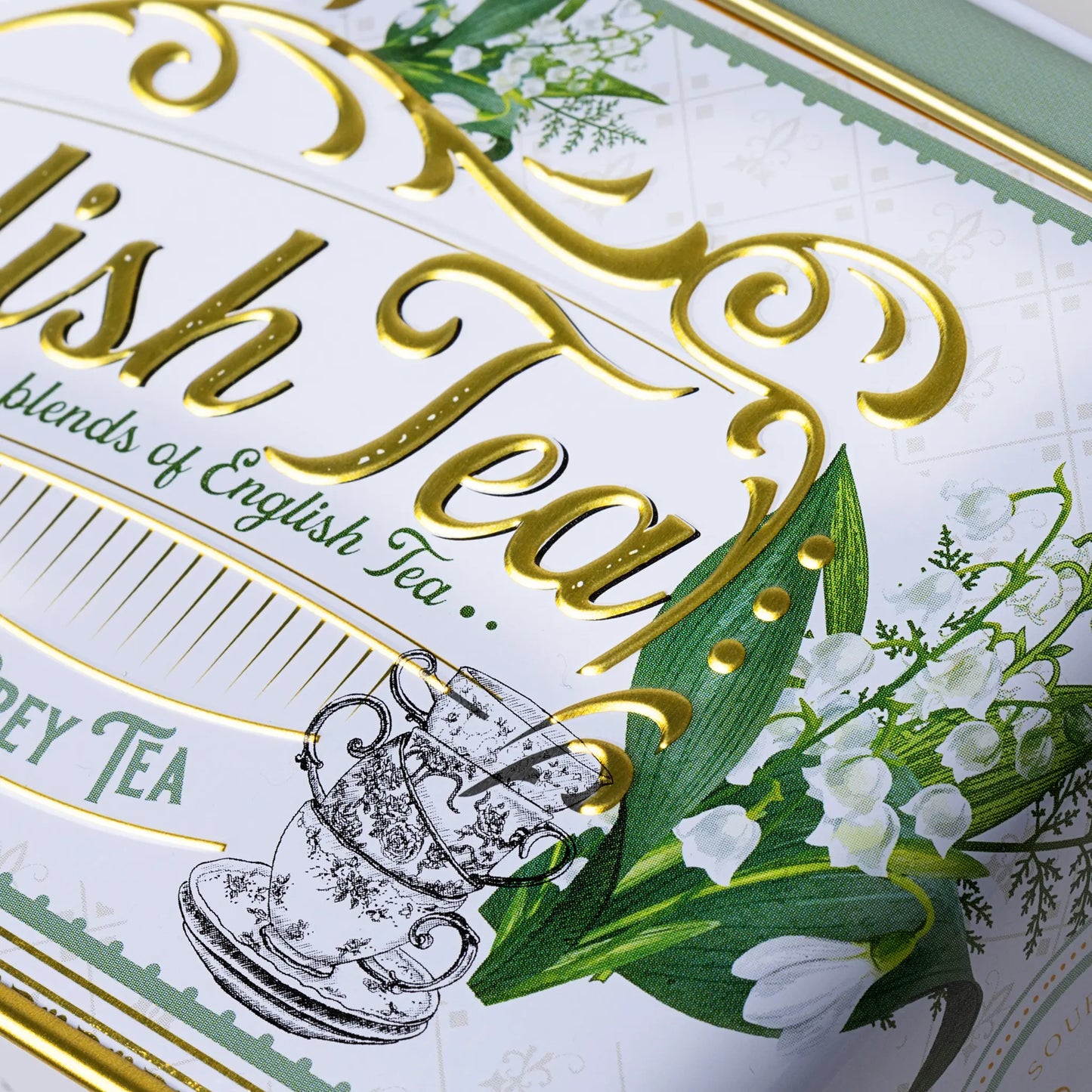 Lily of the Valley Classic Tea Tin with 40 Earl Grey Teabags - New English Teas