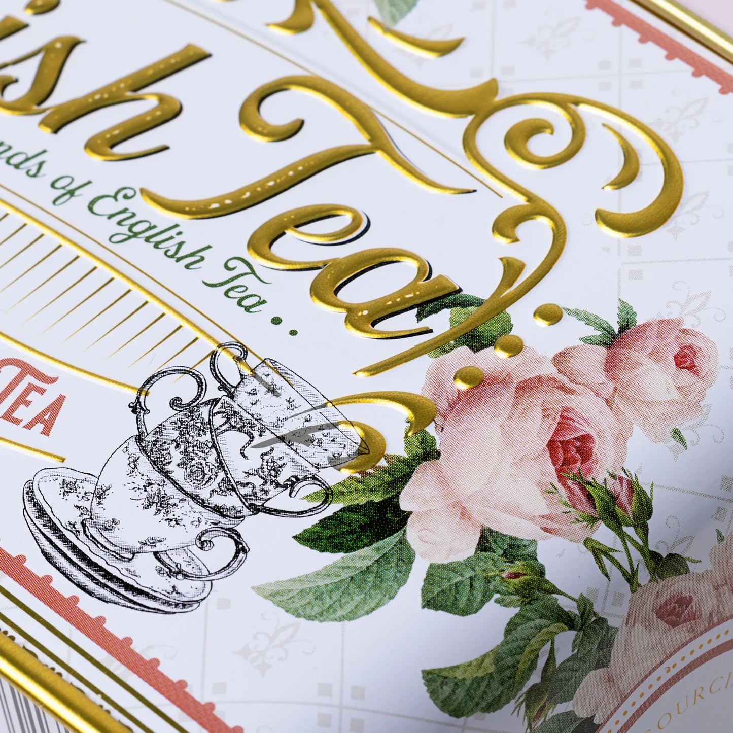 English Rose Classic Tea Tin with 40 Breakfast teabags - New English Teas