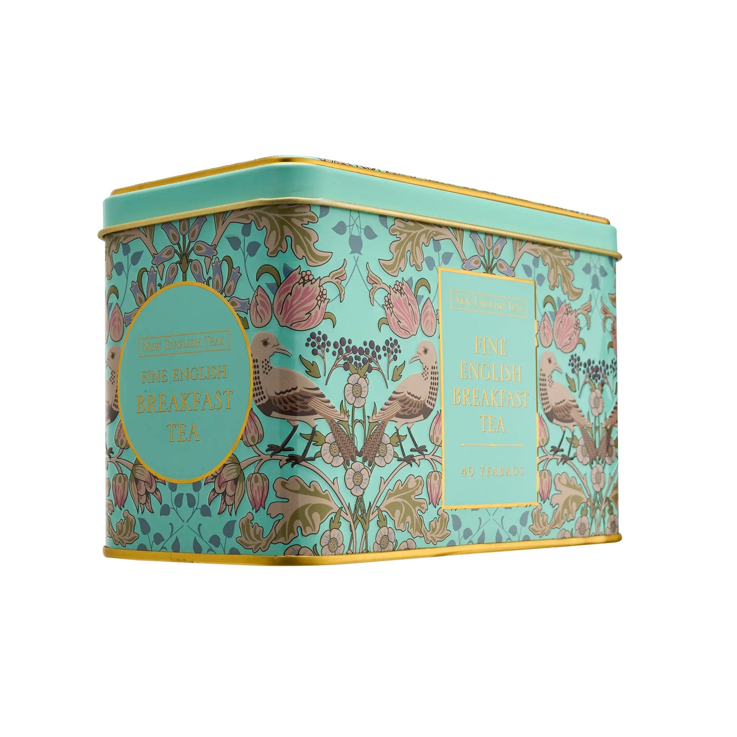 Pink & Green Tea Tin & Tea Caddy Gift Bundle