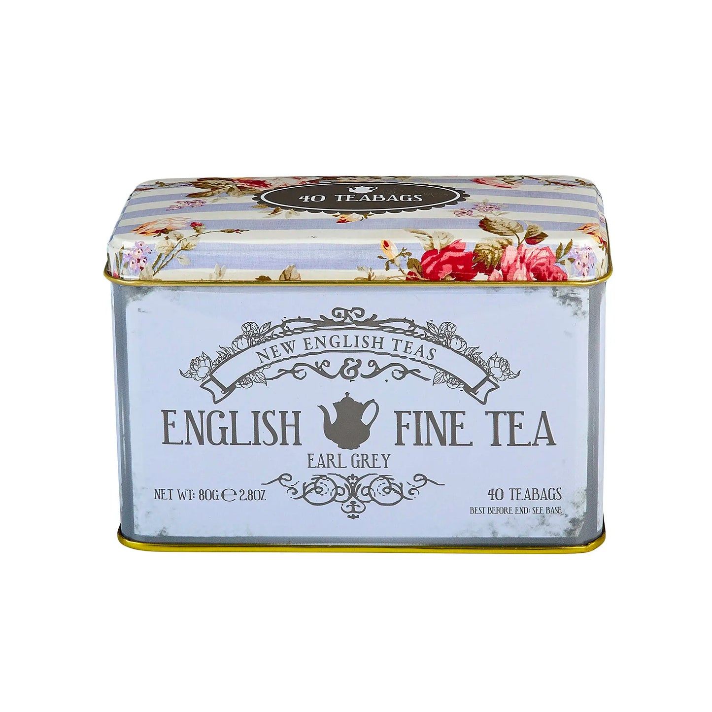 Vintage Floral Classic Tea Tin - Earl Grey
