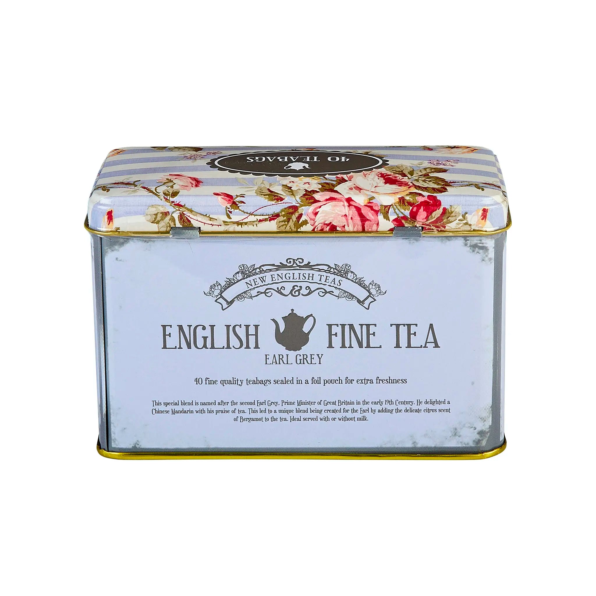 Vintage Floral Classic Tea Tin - Earl Grey