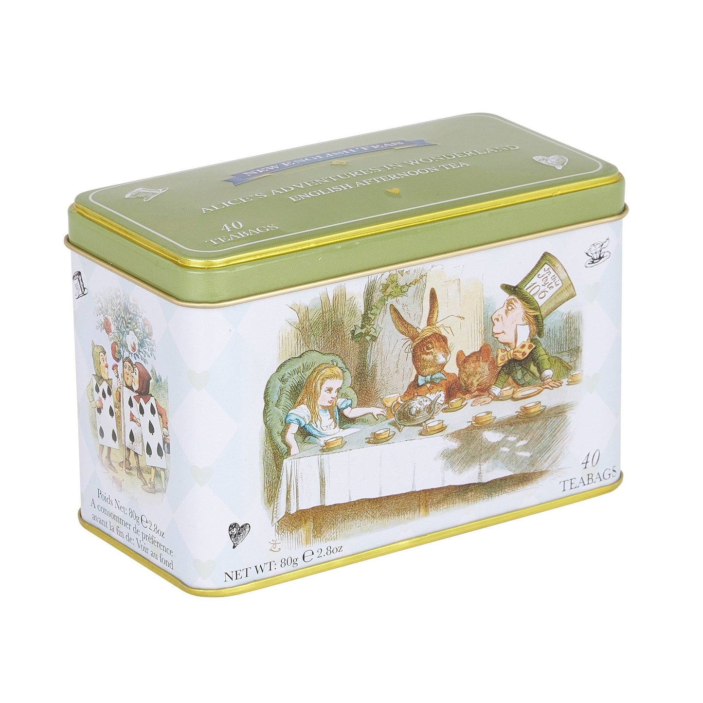Alice In Wonderland English Afternoon Tea Tin 40 Teabags Black Tea New English Teas 