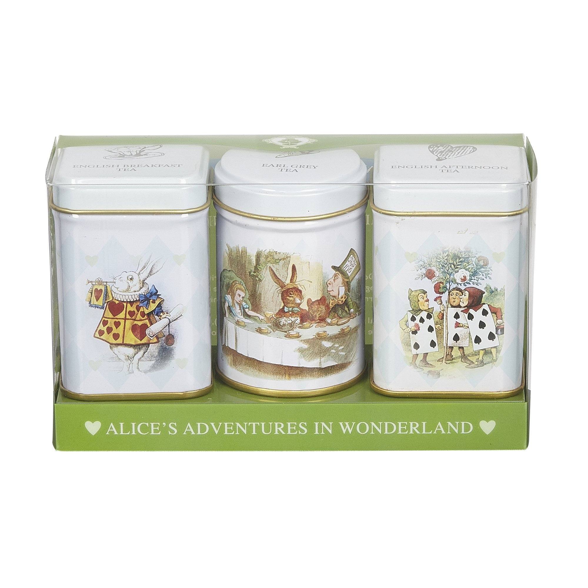 Alice in Wonderland Mini Tea Tins gift with loose-leaf black tea Black Tea New English Teas 