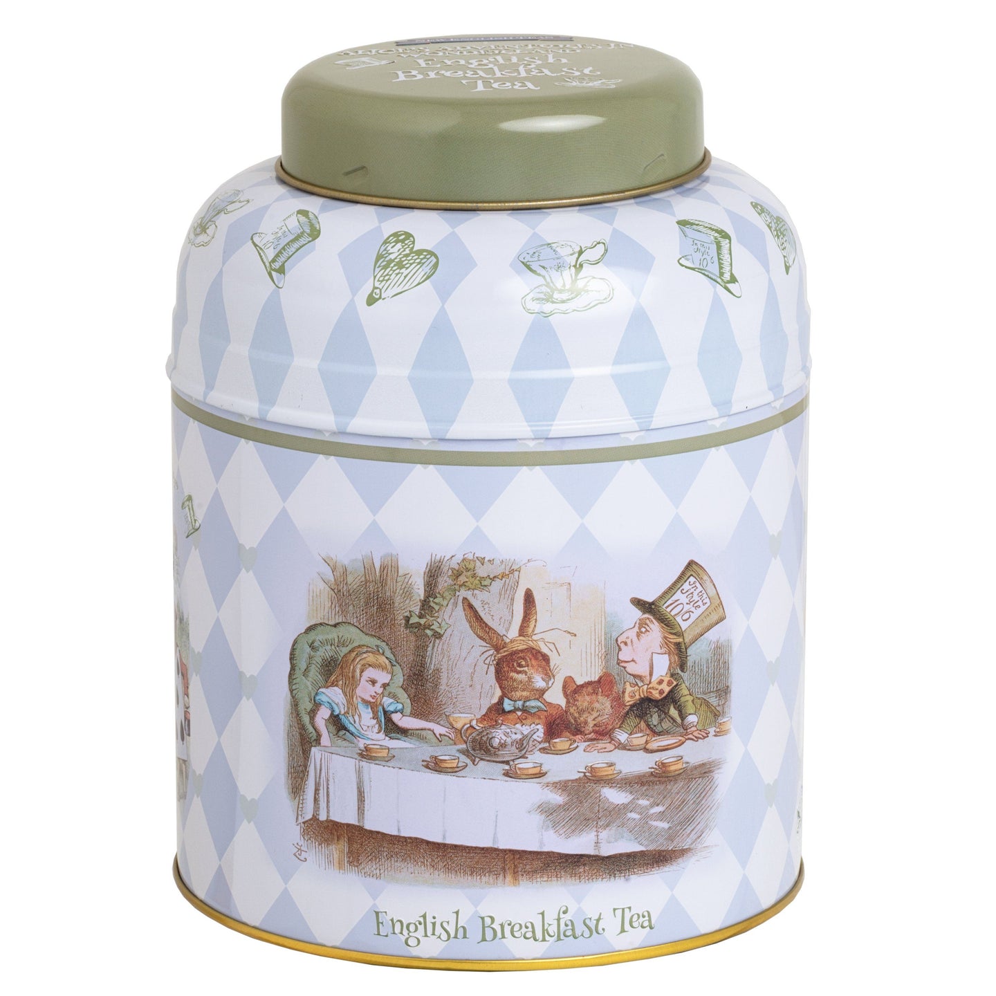 Alice in Wonderland Tea Caddy with 80 English Breakfast Teabags Black Tea New English Teas 