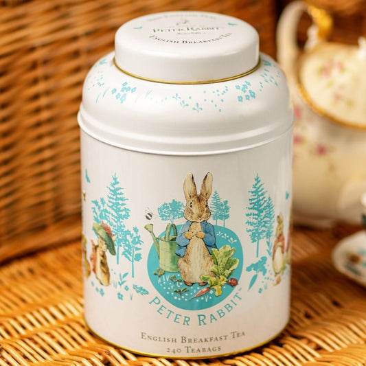 Classic Peter Rabbit Tea Caddy with 240 English Breakfast teabags Black Tea New English Teas 