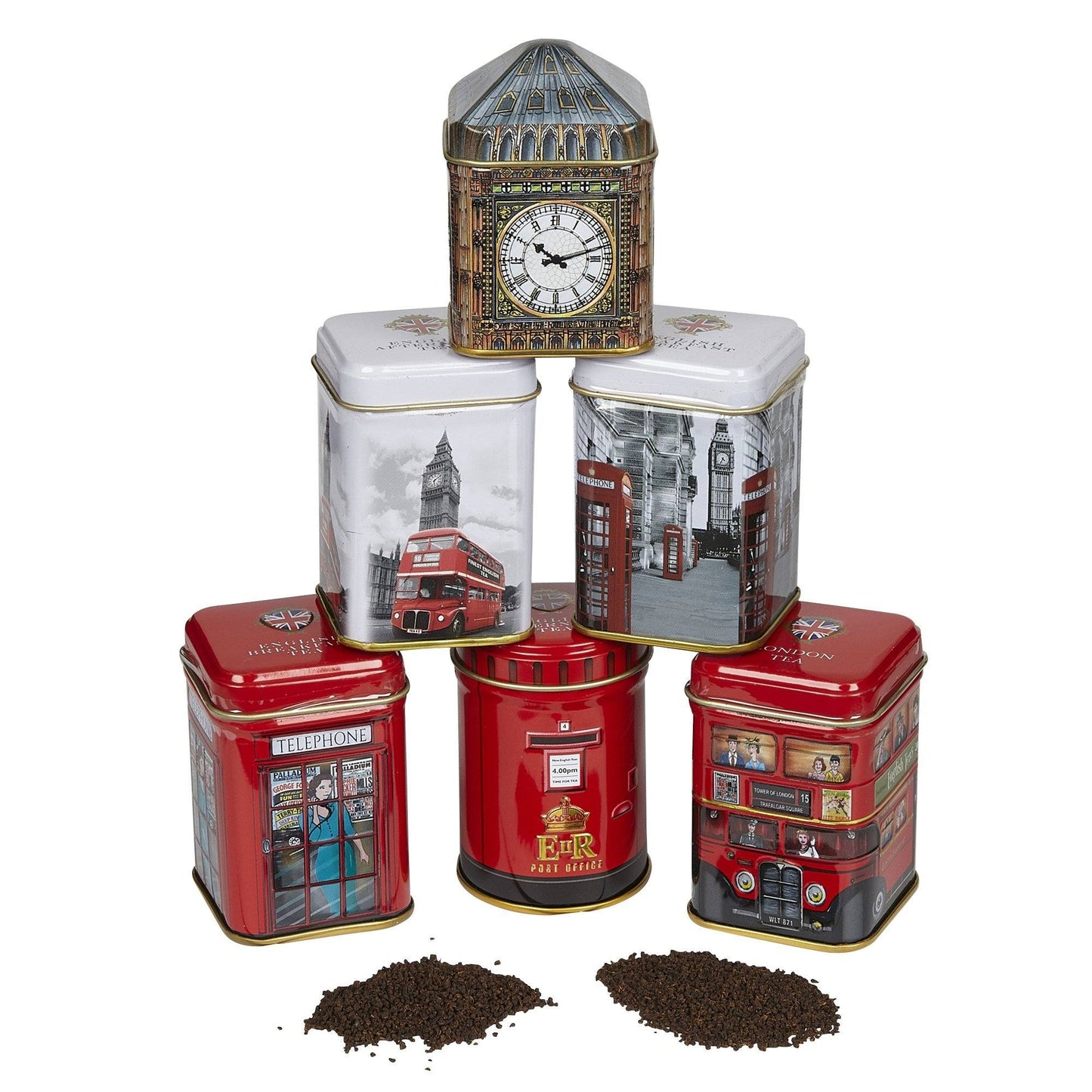 Iconic London English Tea Six Mini Tin Gift Pack Black Tea New English Teas 