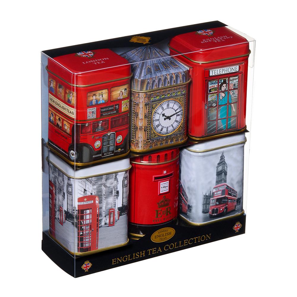 London Sights Mini Tea Tin Gift Set with loose-leaf tea Black Tea New English Teas 