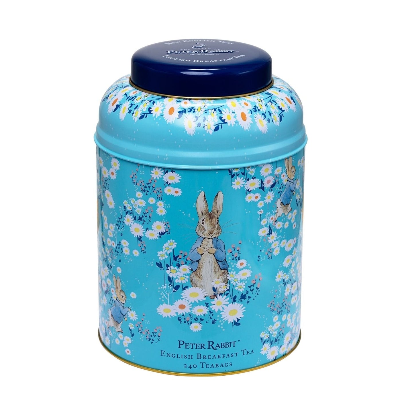 Peter Rabbit's Daisies Tea Caddy with 240 English Breakfast teabags Black Tea New English Teas 