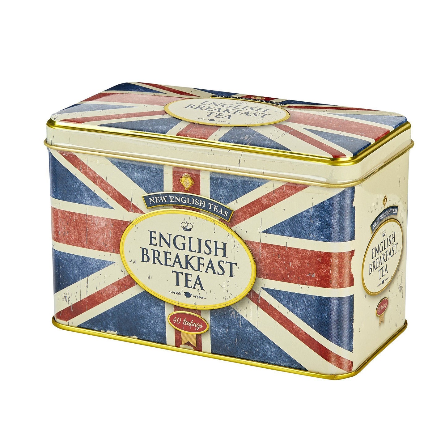 Retro Union Jack English Breakfast Tea Tin 40 Teabags Black Tea New English Teas 