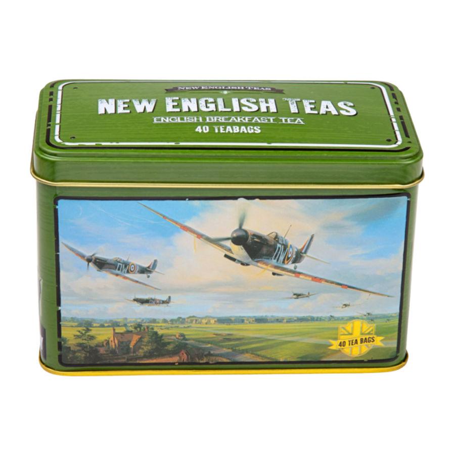 Spitfire Tea Tin with 40 English Breakfast teabags Black Tea New English Teas 