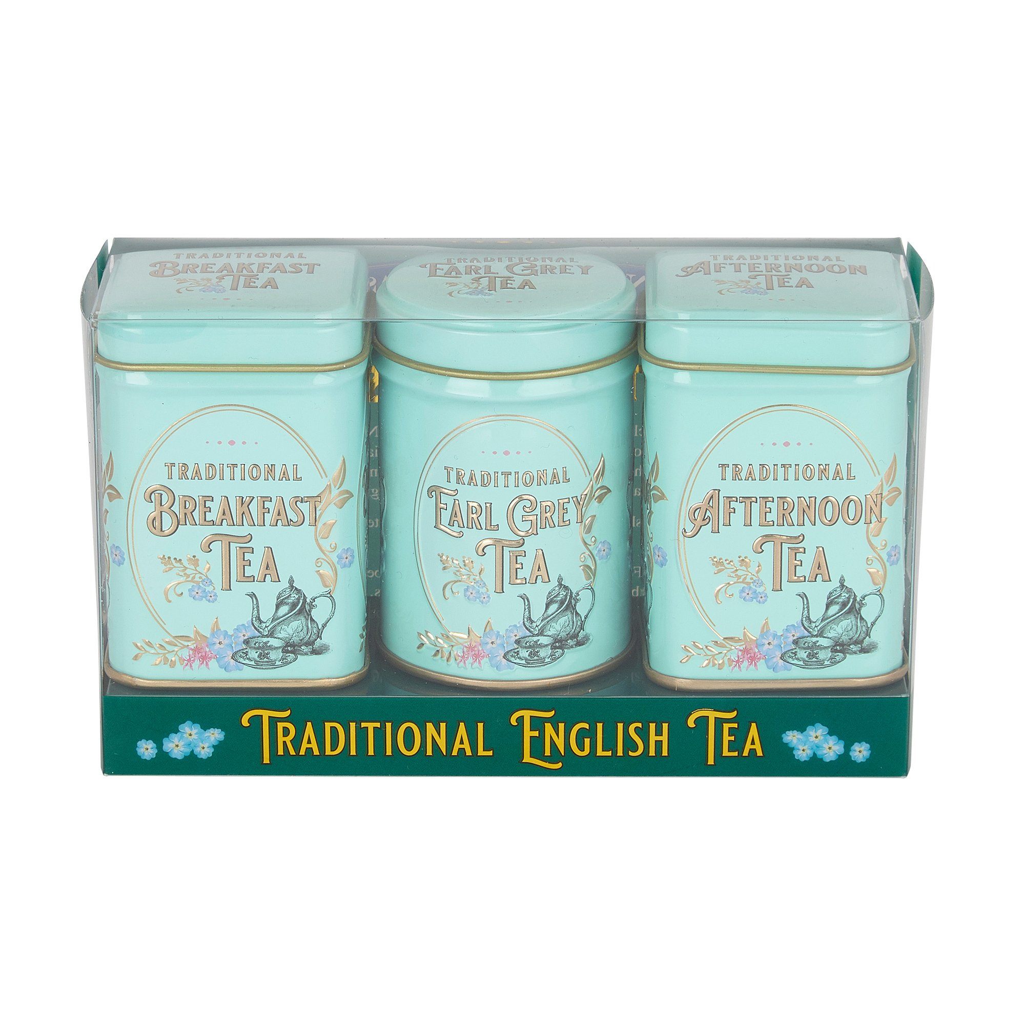 Vintage Victorian Mini Tea Tin Triple Gift Pack Black Tea New English Teas 