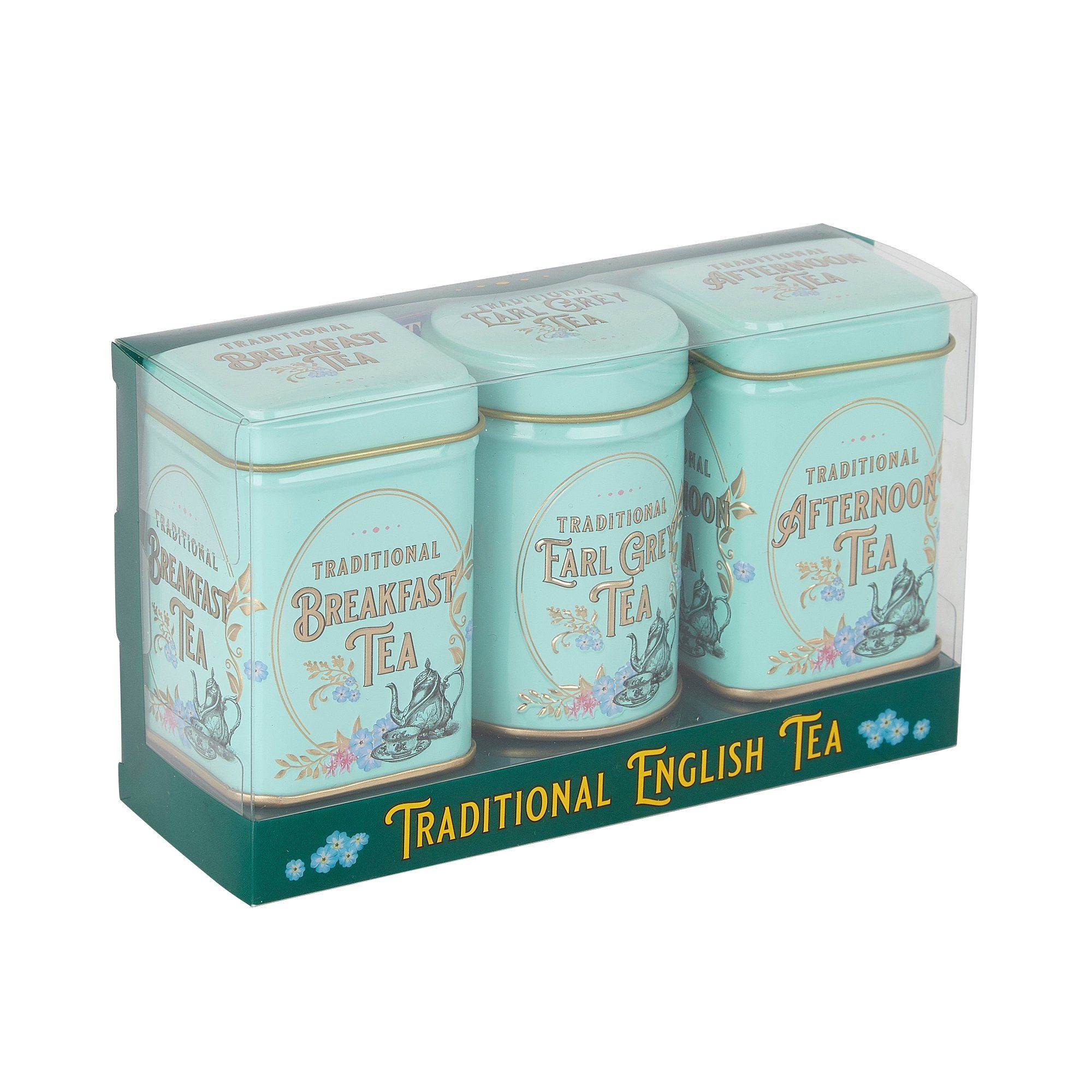 Vintage Victorian Mini Tea Tin Triple Gift Pack Black Tea New English Teas 