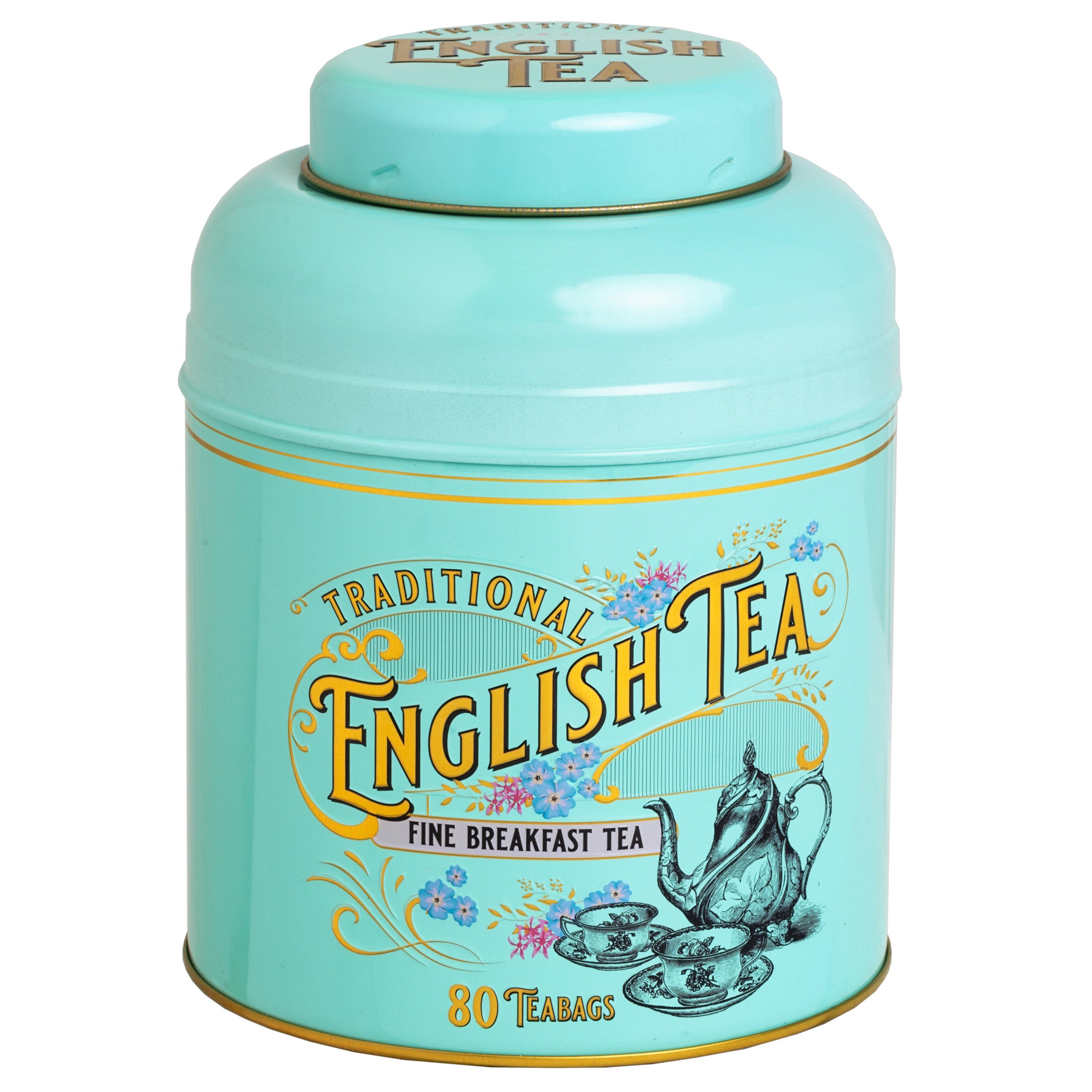 Vintage Victorian Tea Caddy with 80 English Breakfast Teabags Black Tea New English Teas 